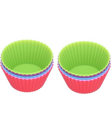 Silicone Cup Delaman 10Pcs Silicone Cup Resuable Food Grade Cake Mold Cupcake Liners for Bakery Home - Buy Online on SooperMarket.com