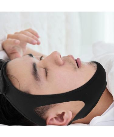 Anti Snoring Chin Strap - Black Soft Rubber Head Band for Women | Stop Snoring All Night - Buy Online on SooperMarket.com