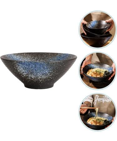 Angoily Ceramic Japanese Ramen Noodle Soup Bowls for Udon Soba Pho Asian Noodles Large Blue 8inch - Buy Online on SooperMarket.com