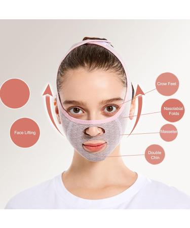 Facial Slimming Strap - V Face Belt for Double Chin Reduction Skin Tightening & Lifting - Portable Face Slimming Bandage - Buy Online on SooperMarket.com