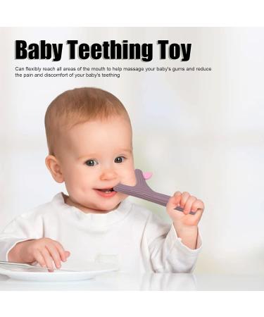 Silicone Baby Bite Ring Toys - Food-Grade Chewy Teething Straws for Toddlers | 4 Flexible Pieces for Massage & Comfort - Buy Online on SooperMarket.com
