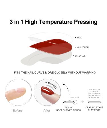 AILLSA Gel Nail Strips - Secret Garden Flower Gel Nail Polish Strips for Women 20pcs - Buy Online on SooperMarket.com