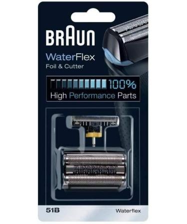 BRAUN WaterFlex 51B Replacement Foil & Cutter - Electric Shaver Accessory in Black | International Shipping Available - Buy Online on SooperMarket.com