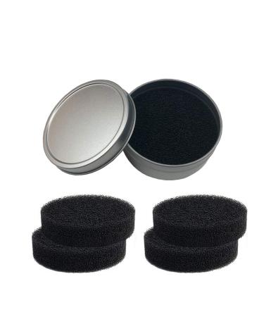 1 Set Clean 2 in 1 Color Removal Sponge for Eye Shadow Blush Color Foundation Make-up Removals from Makeup Brush to Switch Color (1 Pack Removal Sponge Kit with 4 pcs Replacement Sponge)