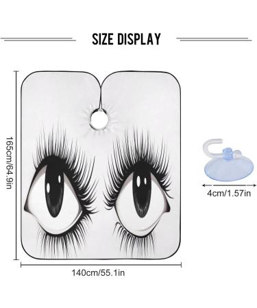 Kigai Cute Eyes Barber Cape - Waterproof Hair Cutting Cape for Men & Women | Professional Hairdressing with Adjustable Snap Closure - Buy Online on SooperMarket.com