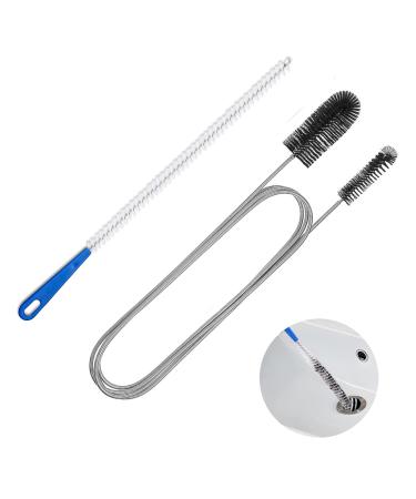2Pcs Drain Unblocker Tools Rain Sink Unblocker Brush Double-Ended Drain Pipe Cleaner Brush for Kitchen Bathroom Shower Plug Hole Kitchen Sink Unblocker Bathroom Drain Unblocker