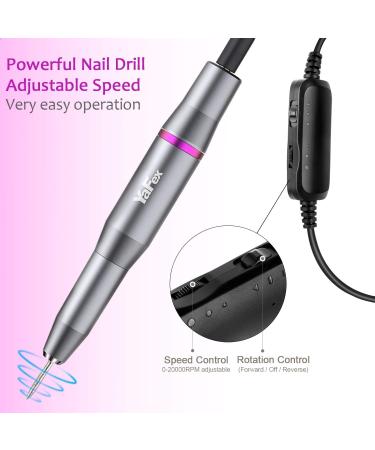 Yafex 11-in-1 Nail Milling Mills for Gel Nails - 20 000 RPM Electric Manicure & Pedicure Set with Professional Cutters - Perfect for Acrylic & Gelails - Buy Online on SooperMarket.com