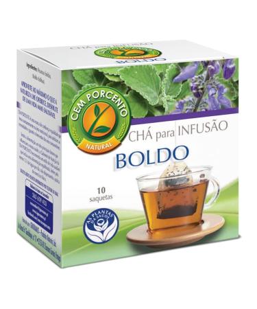 Cem Porcento - Boldo Leaves (Peumus boldus) - 8 x 10 teabags (total: 80 teabags)