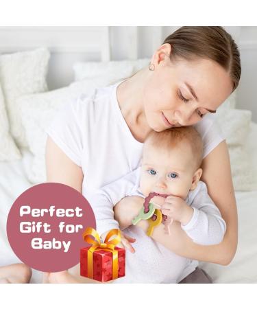 Vicloon Baby Teething Toy - Silicone Teether for Boys and Girls | BPA-Free Chew Soothing Ring | Ideal Shower Gift (Wine Red) - Buy Online on SooperMarket.com