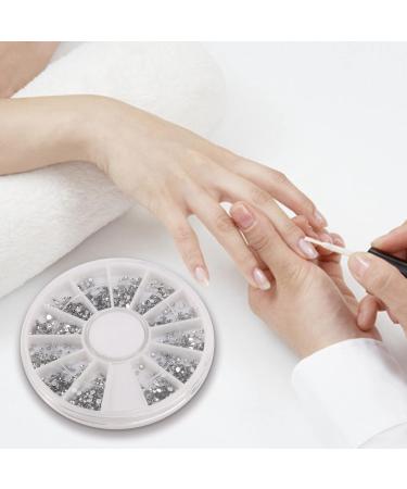 AIDIRui Silver rhinestones boxes Crystal nail manicure Nail 1.5 MM wheel - Buy Online on SooperMarket.com