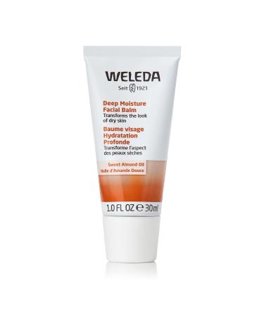 Weleda Deep Moisture Facial Balm  1 Fluid Ounce  Plant Rich Moisturizer with Sweet Almond Oil