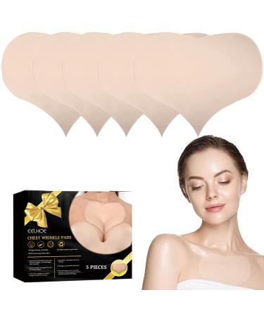 5Chest wrinkle pads Anti Wrinkle Silicone Chest Patches Anti Aging Pad For Crepe Erase & Wrinkles Reusable silicone pads against breast wrinkles Overnight Wrinkle Remover Treatment while Sleeping