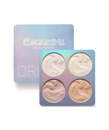 Highlighter Powder Palette, Shimmer Highlighters Makeup Iluminador,Great Long Lasting Waterproof, Glow Bronzer Highlighter Powder A01