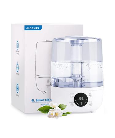 ALACRIS Smart Humidifier 4L Bedroom Baby Room Cool Mist Humidifier with Constant Humidity with LED Display Ultra-quiet Operation below 30dB 4L Large Capacity Up to 30H 30 (Upgraded)