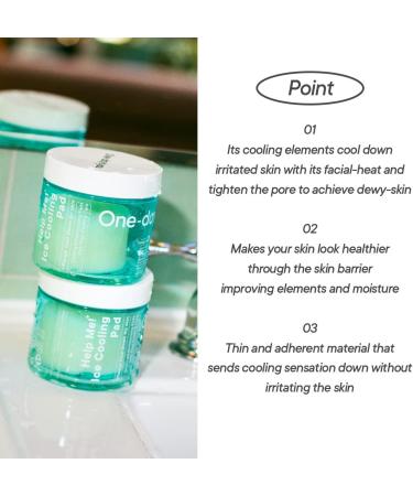 One-Day's Help Me Ice Cooling Pad (80 Pads) - Exfoliating and Hydrating After-Sun Care - Buy Online on SooperMarket.com