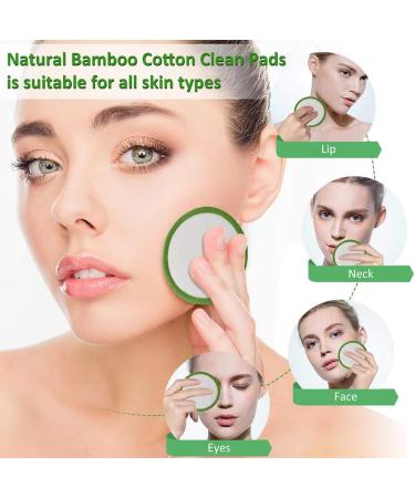 Buy Tumnea Slimming Pads - Washable & Reusable Bamboo Makeup & Cleaning Pads with Laundry Bag | 40 Pieces White & Green - Buy Online on SooperMarket.com
