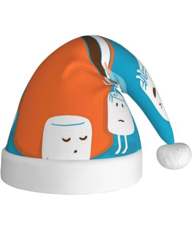 Chrysm Festive Christmas Hat Long-Lasting Color Perfect Accessory For Holiday Parties Adult Sizefunny Giraffe Art Cute Marshmallow Hot Chocolate One Size - Buy Online on SooperMarket.com