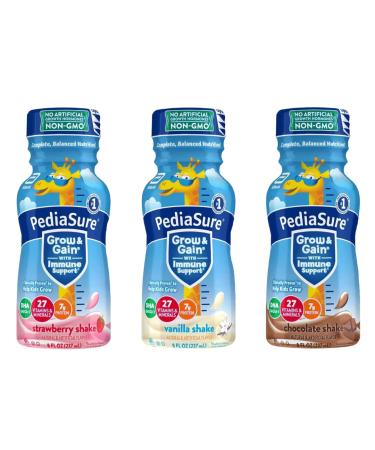 PediaSure Grow & Gain Immune Support Shake Variety Sampler Pack by Obanic - 12-Pack 8 Fl Oz Bottles - Buy Online on SooperMarket.com