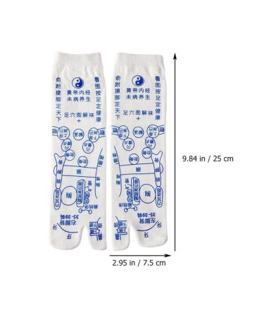 Lurrose Blue Tabi Socks | Japanese Kimono Cotton Acupressure Slippers | Sweet 2-Toe Sandals for Comfort & Style 40-45 - Buy Online on SooperMarket.com
