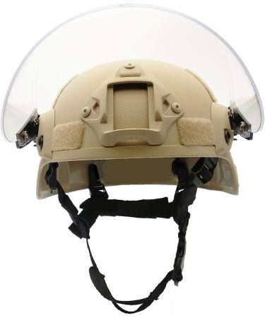 Airsoft Tactical MICH2000 Helmet with Visor Face Protection in TAN - Shop Now! - Buy Online on SooperMarket.com