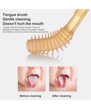wirlsweal Baby Toothbrush and Silicone Tongue Brush Infant to Toddler Toothbrush 360 Degree BPA Free Cleaning Dental Care Portable Baby Tongue Brush Toothbrush Kit for 0-3 Years with Dust Cover Car - Buy Online on SooperMarket.com