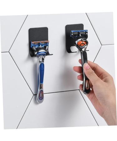 CABILOCK 16 STK Self-Adhesive Razor Hooks | Rustproof Steel Kitchen Utensil & Toothbrush Holder | Black | International Shipping - Buy Online on SooperMarket.com
