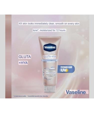 Vaseline Healthy Bright Gluta Hya Body UV Lotion 170ml - Niacinamide Tone Up for Clear Moisturized Skin - 4X Glow & Hydration - Shop Internationally - Buy Online on SooperMarket.com