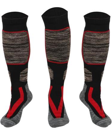 JTEG Unisex Ski Socks - Thermo Knee Socks for Winter Sports | 2 Pairs Red-Orange for Men Women & Kids - Buy Online on SooperMarket.com