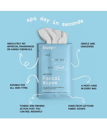 Calm Line Facial Wipes - Brightening Unscented Towelettes with AHA/BHA Clover & Calendula | 15ct - Natural Facial Cleansing Wipes - Buy Online on SooperMarket.com
