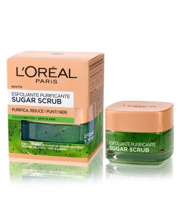 L'Or al Paris Sugar Scrub for Face & Lips - Kiwi Seed Exfoliating Cleanser 50ml 273g Pack - Shop Internationally - Buy Online on SooperMarket.com