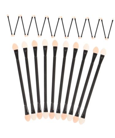 BELLIFFY 30pcs Disposable Eye Shadow Stick Long Handle Eyeshadow Brush Eye Makeup Applicator Tool Plastic