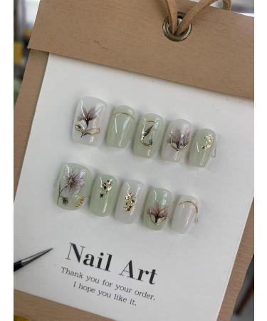 Hand worn nail art patches fake nails nail patches flower fake nails (Color : A Size : XS) - Buy Online on SooperMarket.com