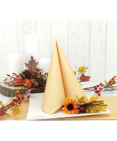 50 APARTina Straw Yellow Airlaid Napkins - Fabric-Like 40x40 cm | Premium Quality International Shipping - Buy Online on SooperMarket.com