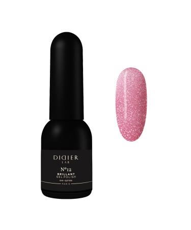 Didier Lab - Premium UV Gel Nail Polish - Brillant No. 12 - Gel Nail Varnish - Nail Art - Long-Lasting High Gloss Wear - Pink Gel Nail Polish - Gel Nails - Glitter Gel Nail Polish - Rich Pigment