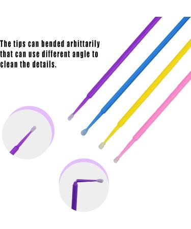 Surplex 400pcs Micro Applicator Brushes for Makeup Nail Art - Purple+Blue+Pink+Yellow - Buy Online on SooperMarket.com