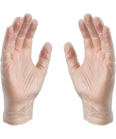AMMEX Clear Vinyl Medical Gloves Large - Pack of 100 | Disposable Gloves - Buy Online on SooperMarket.com