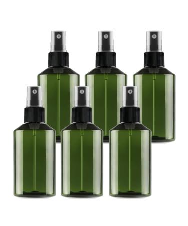 Tianzd 6 pieces green empty 100 ml plastic fine fog spray bottle with black atomizer bottle pump caterpillar perfumed robber atomizer atomizer.