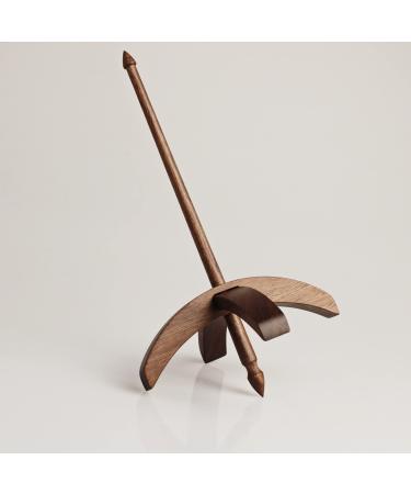 CUTBLAJAT Turkish 8-Inch Walnut Drop Spindle for Spinning Wool