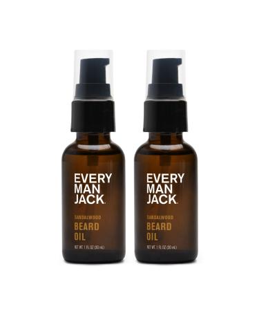 Every Man Jack Mens Beard Oil - Deeply Moisturizes and Softens Your Beard and Adds a Natural Shine - Naturally Derived with Shea Butter and Coconut Oil (Sandalwood)