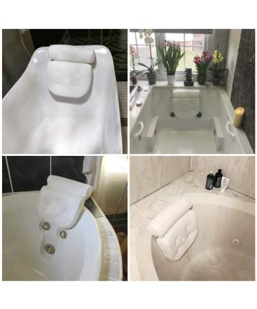 AmazeFan Bath Pillow with 4D Air Mesh Technology | 7 Suction Cups | Head, Back, Shoulder, and Neck Support | Fits All Bathtub, Hot Tub, and Home Spa - US Patent Design - Buy Online on SooperMarket.com