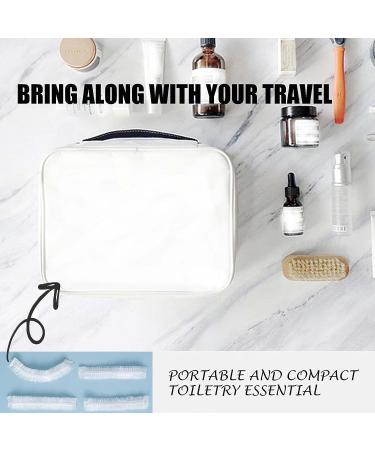 50 PCS Waterproof Disposable Shower Caps for Women and Men - Clear Plastic Hair Cap for Bath, Dye, Deep Conditioning - Portable for Spa, Hotel, Travel - Buy Online on SooperMarket.com