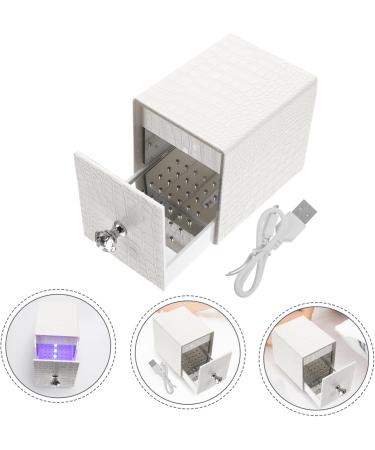 ABOOFAN Nail Polish Storage Para U as Nail Art Tool Nail Tools for Nail Art Nail Nail Organizer Manicure Tools Female White Electric Nail Dust-proof Acrylic 12x8.5cm White - Buy Online on SooperMarket.com