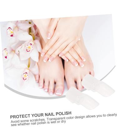 Beavorty 60 Pcs Nail case nail polish protector nail polish holder gel for nails nail art gel finger nail soak off nail polish cap holder nail polish cover nail polish varnish shield hat 4x2cmx3pcs As Shownx3pcs - Buy Online on SooperMarket.com