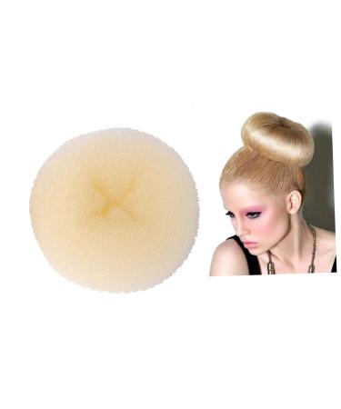 JIAHAO Hair Bun Set Chignon Bun Maker Hair Ring Style Accessory for Dancer Ballet Girls (Beige) 1 piece (1 pack)