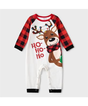 PatPat Family Matching Christmas Pajamas Set - Tree Snowflake & Letters Print - Red/Black - Baby 3-6 Months - Buy Online on SooperMarket.com