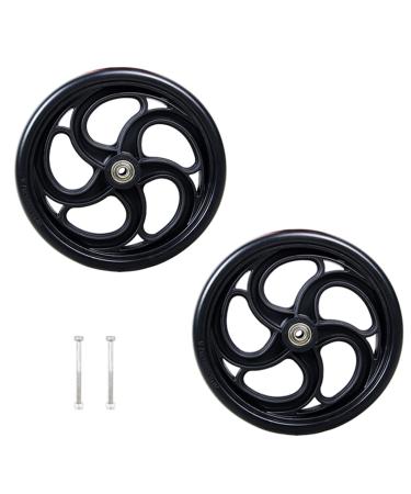 Wheelchair Front Wheel 5Inch 6Inch 8Inch Wheelchair Front Wheels Manual Wheelchair Replacement Wheels Solid Wheels 1 Pair/Black/6Inch(5Inch) 5Inch Black