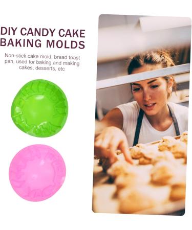IMIKEYA Birthday Cake Mold 2pcs Happy Birthday Baking Pan Non Stick Baking Tools Silica Gel Silicone Molds 19X19CM Assorted Color - Buy Online on SooperMarket.com