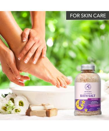 Soothing Swimming Salt 600g with Essential Oils | Sandalwood Lavender & Bergamot | Natural Bath Salt for Sleep & Relaxation | Personal Care - 1 Pack - Buy Online on SooperMarket.com