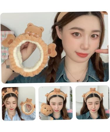 PLAFOPE Bear Face Wash Headband Make up Headbands Bear Headband Spa Hair Band Facial Headbands Spa Headbands Headband for Washing Face Skincare Headbands Makeup Headband - Buy Online on SooperMarket.com