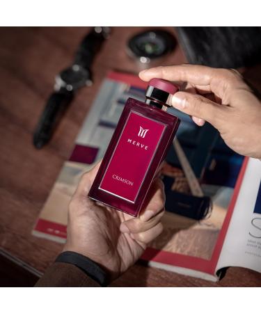 Merve Crimson Premium Long Lasting Fragrance Luxury Scent For Men | Sweet Spicy Citrus Amber - Buy Online on SooperMarket.com